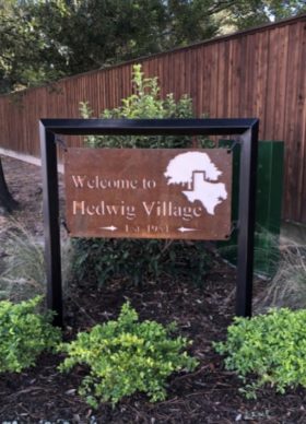 City of Hedwig Village - Rustic Sign