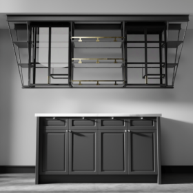 I-Beam Inspired Feature Shelf and Cabinet