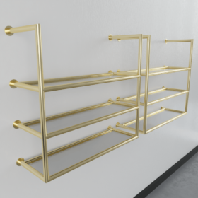 Signorelli Brass and Glass Shelves